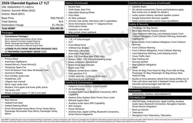 2026 Chevrolet Equinox FWD LT
