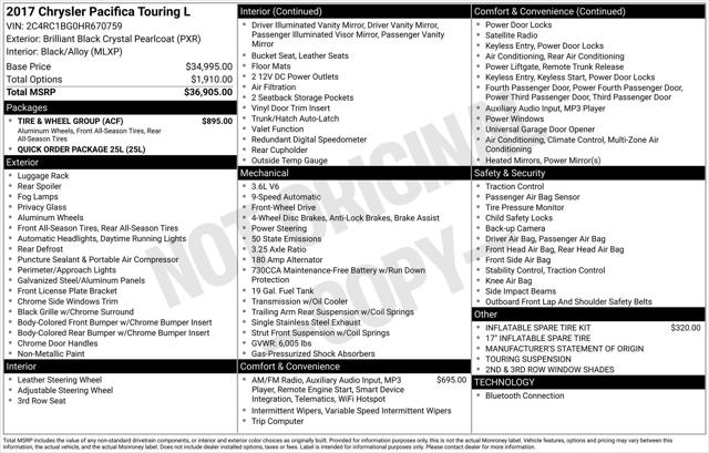 2017 Chrysler Pacifica Touring-L