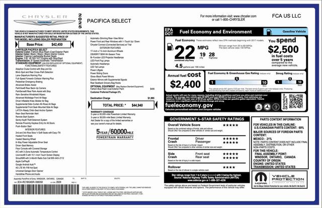 2025 Chrysler Pacifica PACIFICA SELECT