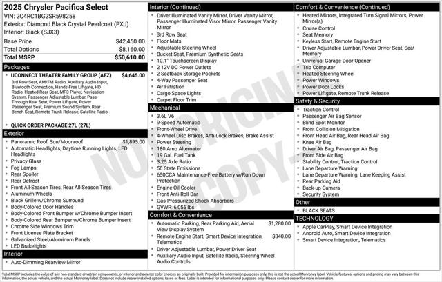 2025 Chrysler Pacifica PACIFICA SELECT