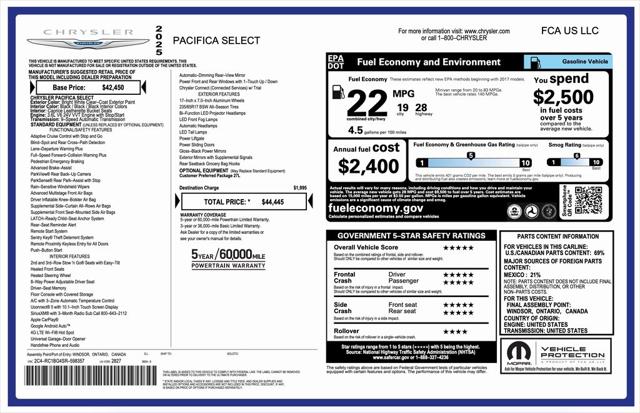 2025 Chrysler Pacifica PACIFICA SELECT