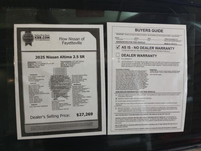 2025 Nissan Altima SR FWD