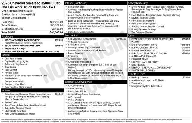 2025 Chevrolet Silverado 3500HD Work Truck