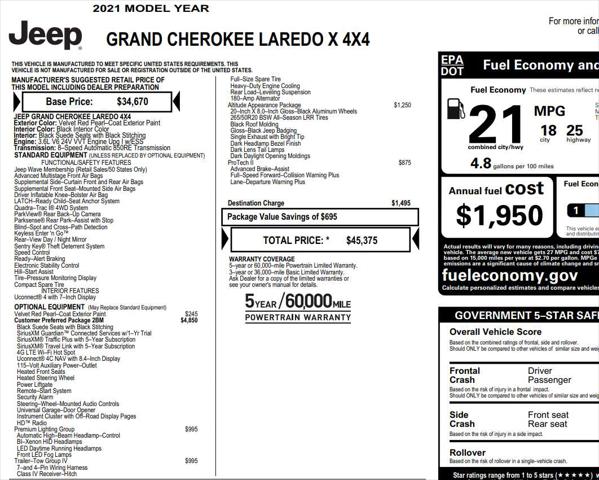 2021 Jeep Grand Cherokee Laredo X 4x4