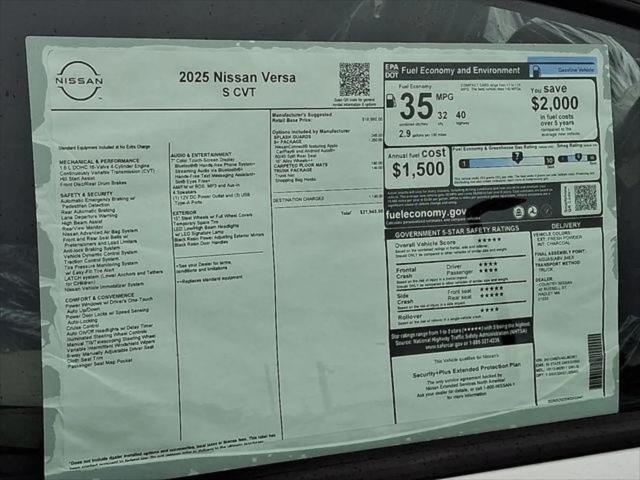 2025 Nissan Versa 1.6 S