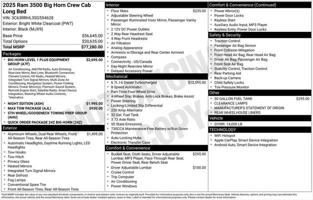 2025 RAM Ram 3500 RAM 3500 BIG HORN CREW CAB 4X4 8 BOX