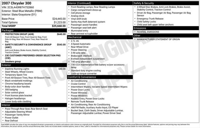 2007 Chrysler 300 Base