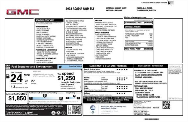 2023 GMC Acadia AWD SLT