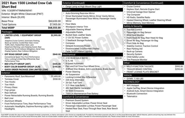 2021 RAM 1500 Limited Crew Cab 4x4 57 Box