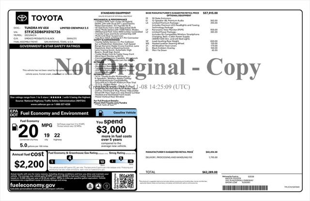 2023 Toyota Tundra Hybrid Limited