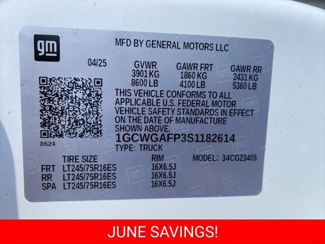 2025 Chevrolet Express Cargo Van RWD 2500 Regular Wheelbase WT