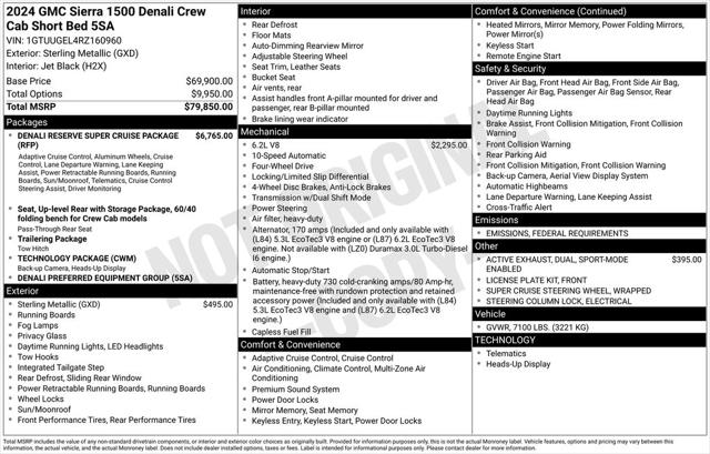 2024 GMC Sierra 1500 4WD Crew Cab Short Box Denali