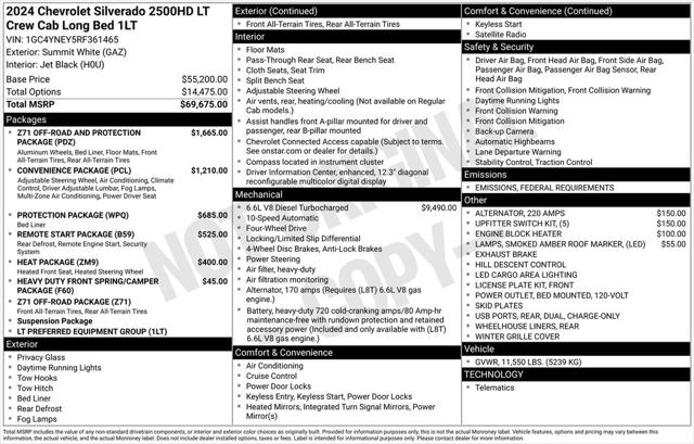2024 Chevrolet Silverado 2500HD 4WD Crew Cab Long Bed LT