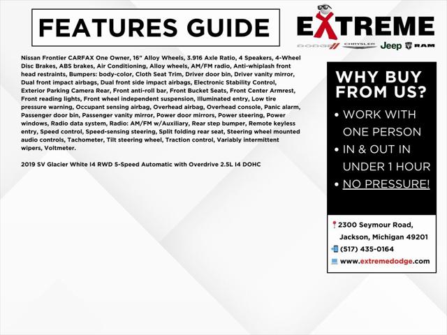 2019 Nissan Frontier SV 2019 Nissan Frontier SV