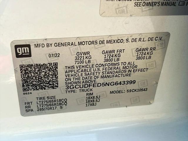 2022 Chevrolet Silverado 1500 4WD Crew Cab Short Bed LT Trail Boss