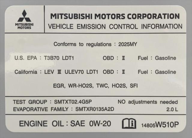 2025 Mitsubishi Outlander Sport 2.0 TRAIL EDITION