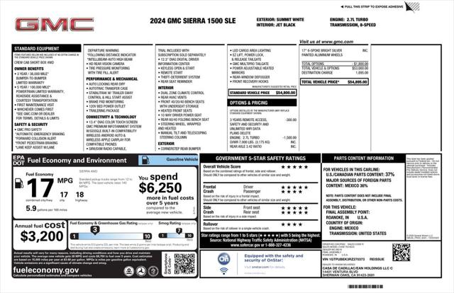 2024 GMC Sierra 1500 4WD Crew Cab Short Box SLE