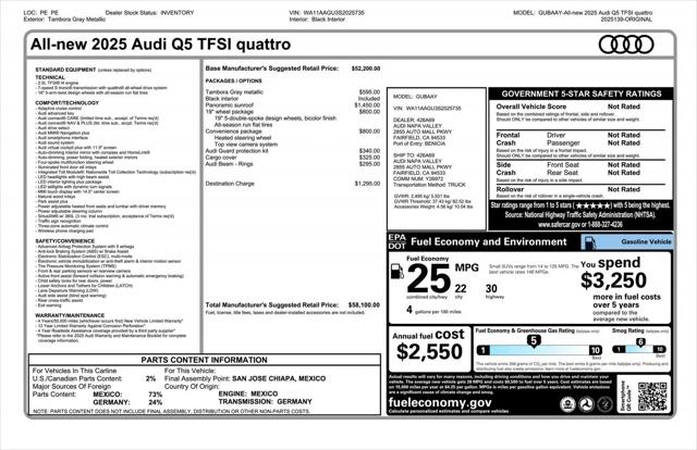 2025 Audi Q5 Premium TFSI quattro S tronic