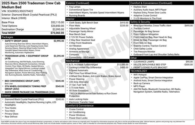 2025 RAM Ram 2500 RAM 2500 TRADESMAN CREW CAB 4X4 64 BOX