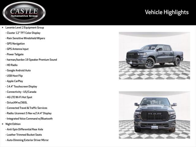 2025 RAM Ram 1500 RAM 1500 LARAMIE CREW CAB 4X4 57 BOX