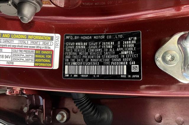 2018 Honda Clarity Plug-In Hybrid Unknown