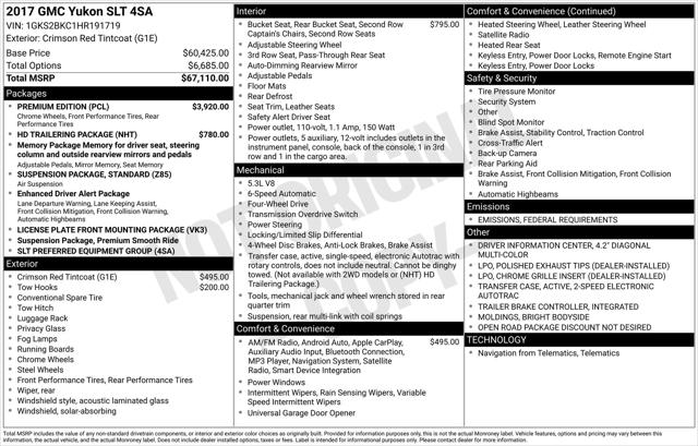 2017 GMC Yukon SLT