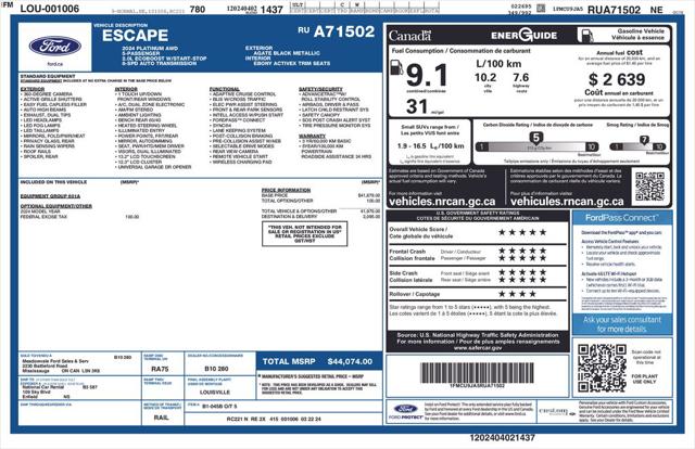 2024 Ford Escape Platinum