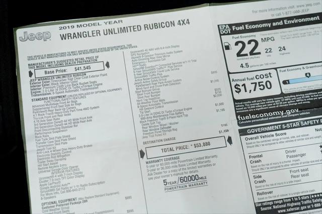 2019 Jeep Wrangler Unlimited Rubicon 4x4
