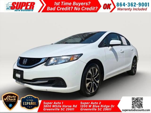 2014 Honda Civic EX for sale in Greenville, SC