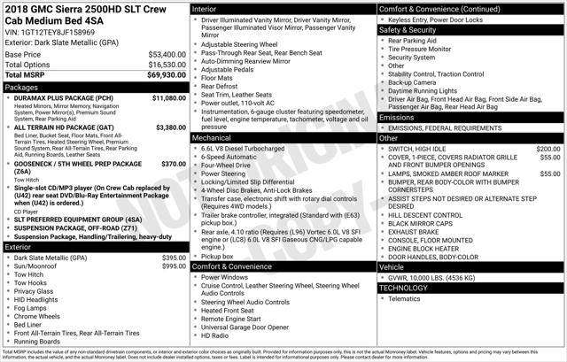 2018 GMC Sierra 2500HD SLT