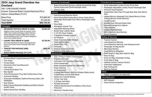 2024 Jeep Grand Cherokee 4xe Overland