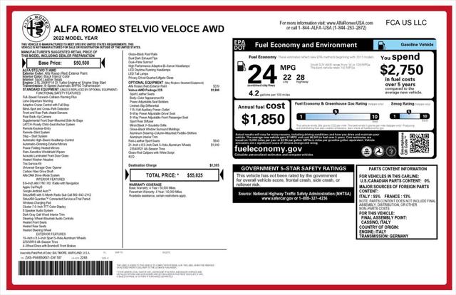 2022 Alfa Romeo Stelvio Veloce Ti AWD