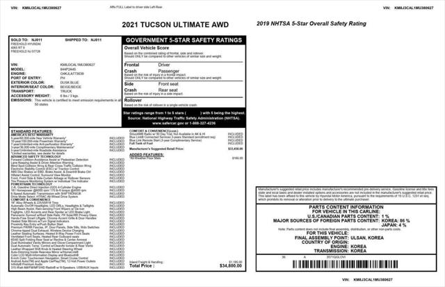 2021 Hyundai Tucson Ultimate 2021 Hyundai Tucson Ultimate