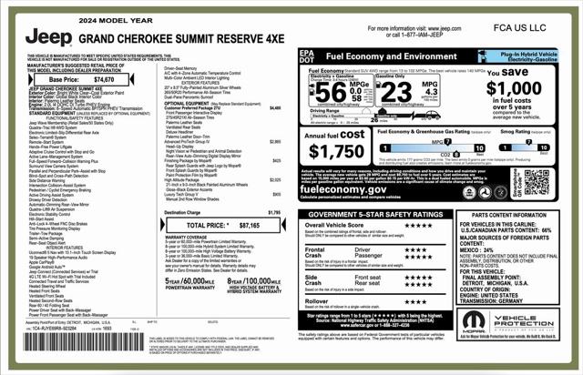 2024 Jeep Grand Cherokee 4xe Summit Reserve