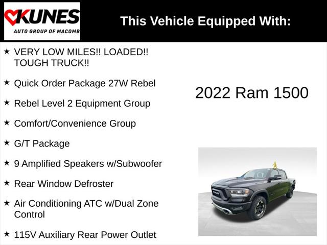 2022 RAM 1500 Rebel Crew Cab 4x4 57 Box