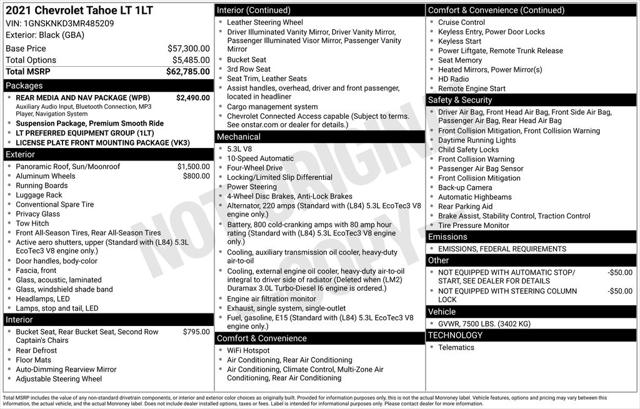 2021 Chevrolet Tahoe 4WD LT