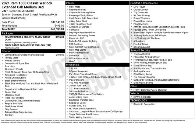 2021 RAM 1500 Classic Warlock Quad Cab 4x4 64 Box