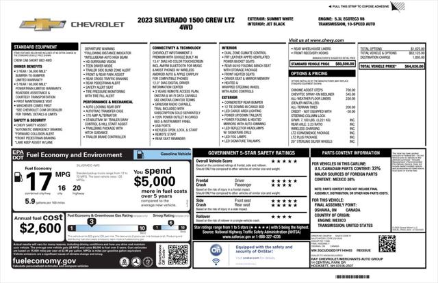 2023 Chevrolet Silverado 1500 4WD Crew Cab Short Bed LTZ