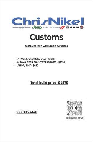 2025 Jeep Wrangler WRANGLER 4-DOOR SPORT 2025 Jeep Wrangler WRANGLER 4-DOOR SPORT