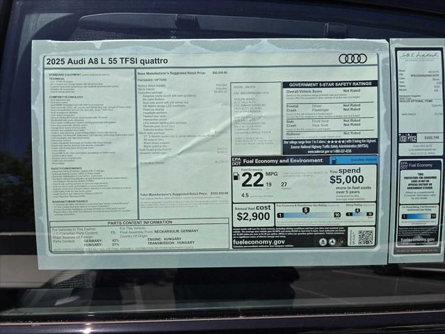 2025 Audi A8 L 55 TFSI quattro Tiptronic