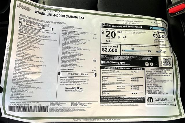 New 2025 Jeep Wrangler For Sale in Millington, TN