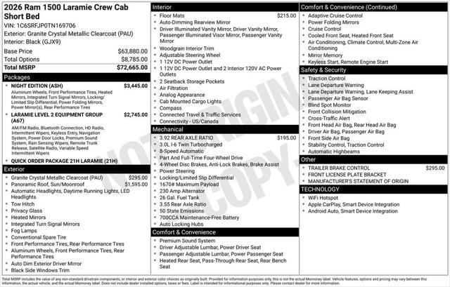 2026 RAM Ram 1500 RAM 1500 LARAMIE CREW CAB 4X4 57 BOX 2026 RAM Ram 1500 RAM 1500 LARAMIE CREW CAB 4X4 57 BOX