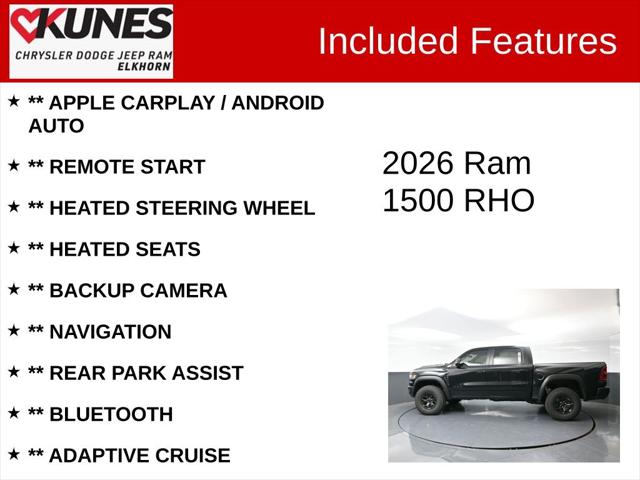 2026 RAM Ram 1500 RAM 1500 RHO CREW CAB 4X4 57 BOX 2026 RAM Ram 1500 RAM 1500 RHO CREW CAB 4X4 57 BOX