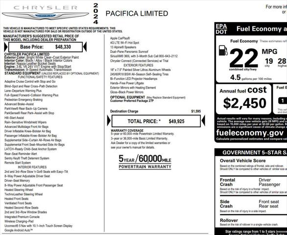2024 Chrysler Pacifica Limited