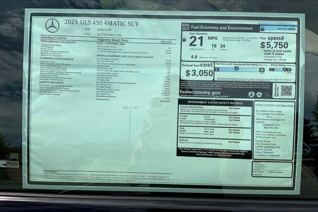 2025 Mercedes-Benz GLS GLS 450 4MATIC