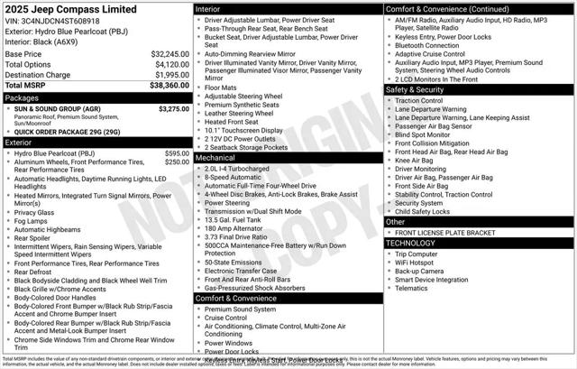2025 Jeep Compass Limited 4x4