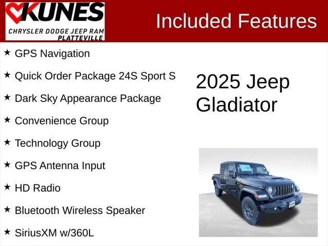 2025 Jeep Gladiator GLADIATOR SPORT S 4X4 2025 Jeep Gladiator GLADIATOR SPORT S 4X4