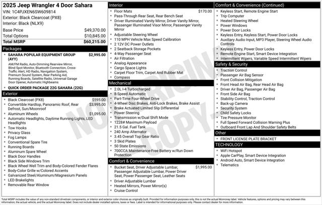 2025 Jeep Wrangler WRANGLER 4-DOOR SAHARA