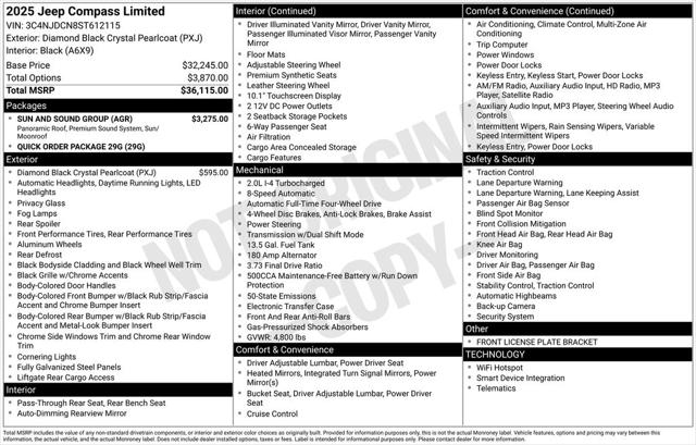2025 Jeep Compass COMPASS LIMITED 4X4