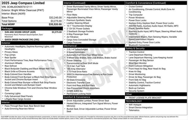 2025 Jeep Compass COMPASS LIMITED 4X4